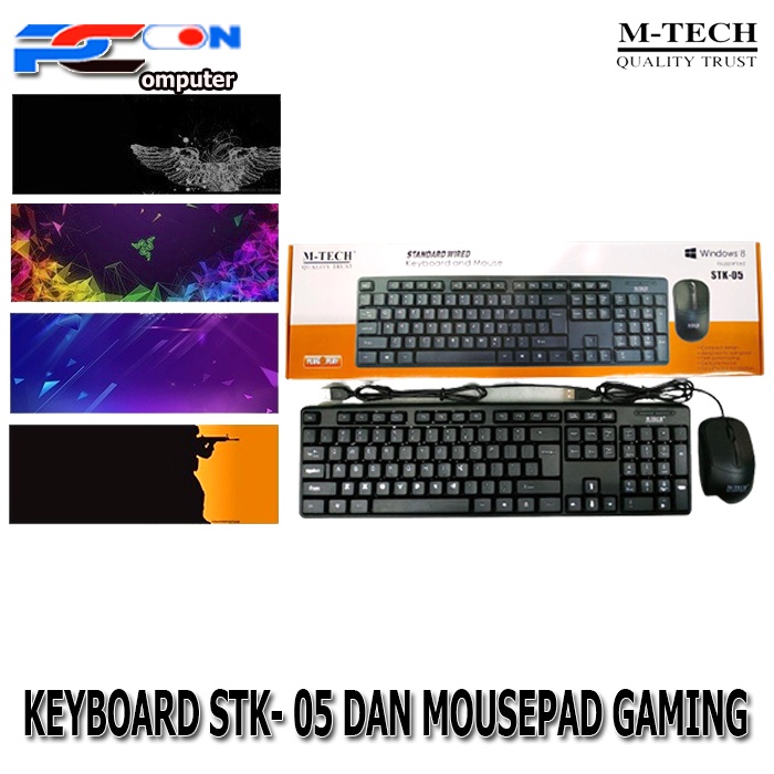 KEYBOARD MOUSE PLUS MOUSEPAD GAMING / KEYBOARD MOUSEPAD