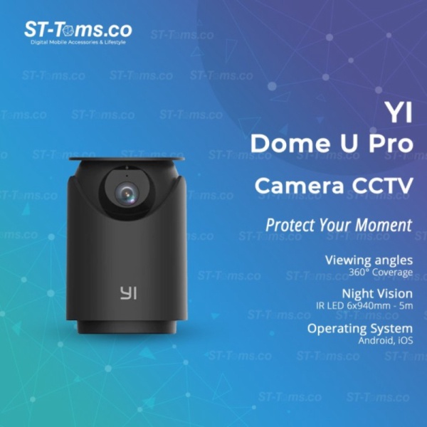 Promo YI Dome U Pro Camera 2K HD IP Camera Wireless Wifi Home Security Surve - Dome U Pro Murah