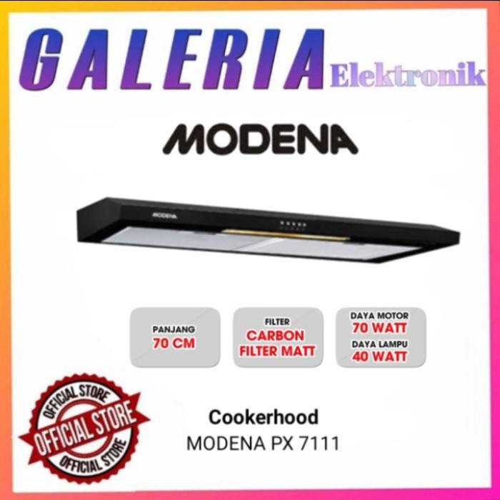 Terlaris Modena Slim Hood Px7111 Penghisap Asap Modena Px-7111 Cookerhood 70Cm