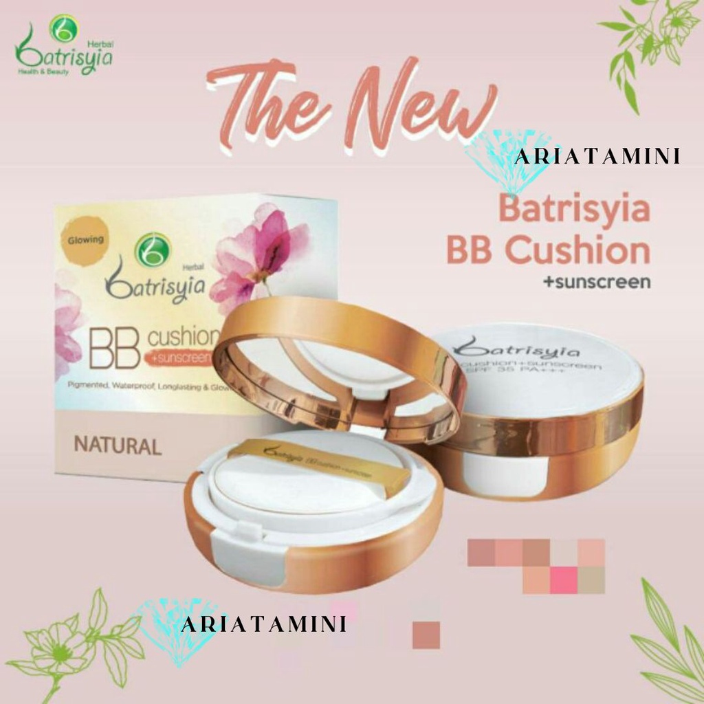 Batrisyia Herbal BB Cushion + Sunscreen Ringan Tahan Lama Waterproof / Batrisyia BB Cream Cushion / 