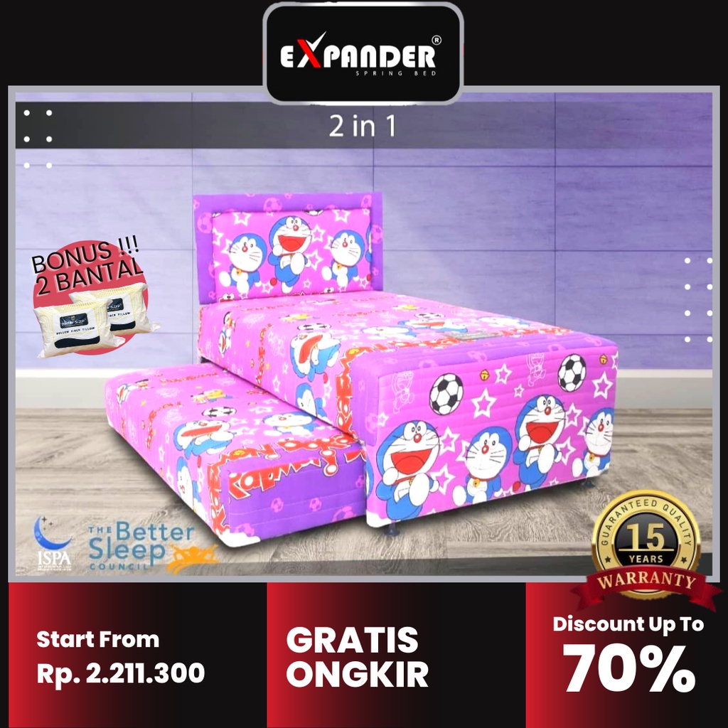 Expander Springbed 2in1 Kasur Matras Spring Bed JACQUARD / POLYCOTTON Mattress