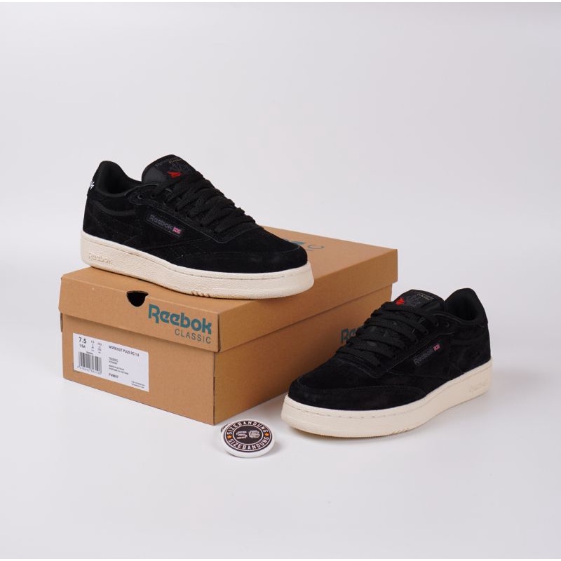 Sepatu Reebok Club C85 URC Black White