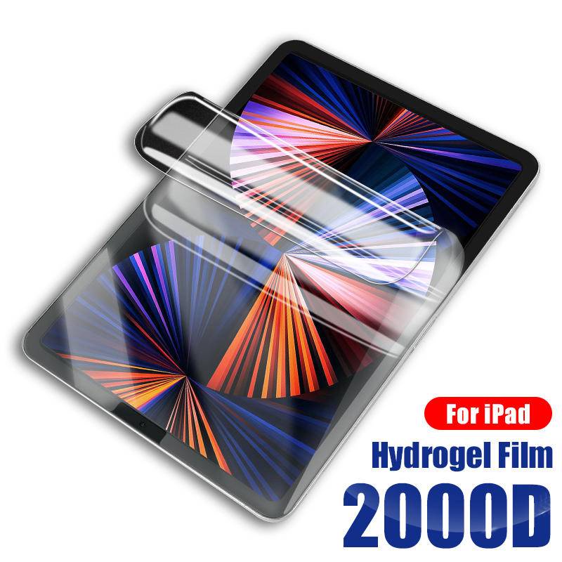 Film HD Hydrogel 2000D Untuk iPad Pro 11 12.9 2018 2020 2021 2022 10 9 8 7 6 5 10.9 10.2 9.7 Film Pelindung Layar Untuk iPad Air Mini 6 5 4 2 10.5 10.9 7.9 8.3