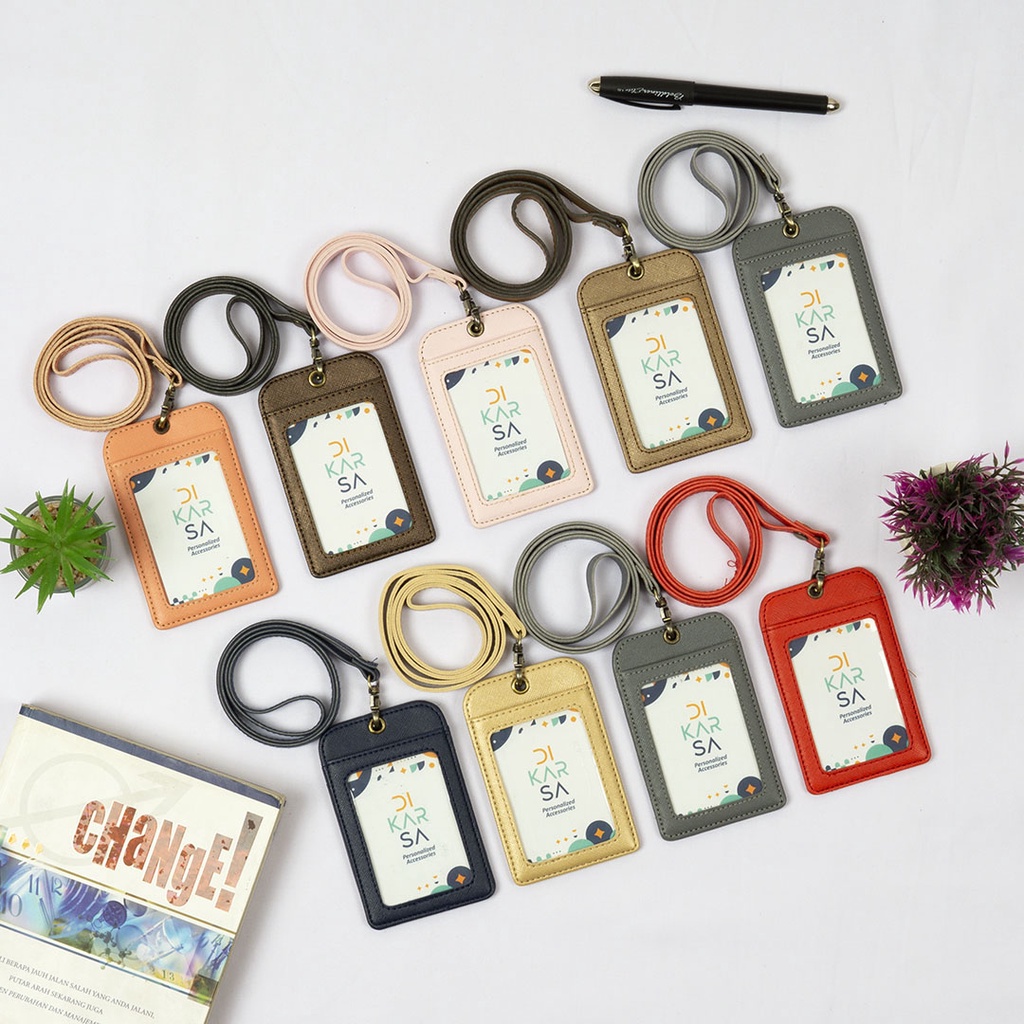 

DIKARSA ID card Holder nametag bisa costum logo nama