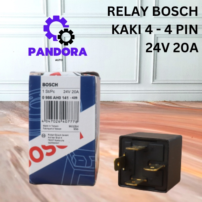 RELAY BOSCH 4 KAKI - 4 PIN 24 VOLT 20 AMPERE ORIGINAL