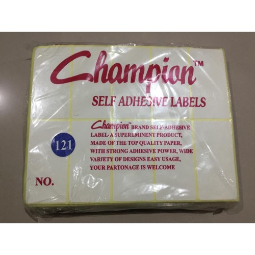 

Label stiker Kosong Champion No.121 - 38 x 76mm