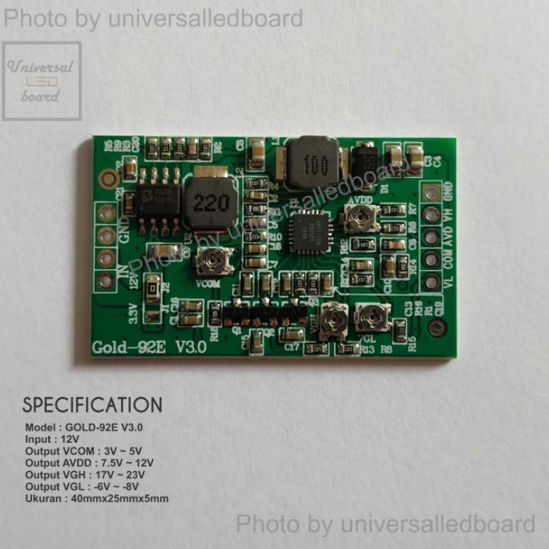 [ART. 5659] Gacun TCON Boost Module LCD Universal VCOM VGL VGH AVDD Adjustable input 12v