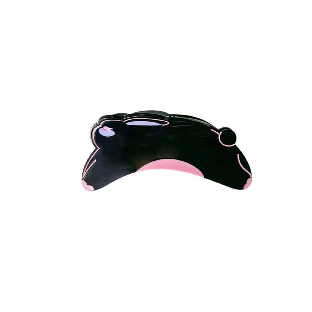Agustinina Rabbit Hair Claw Large Eleglant Simple Untuk Perempuan Asam Asetat Hiu Klip Hiasan Kepala Kepiting Klip Hiasan Kepala Wanita Klip Rambut