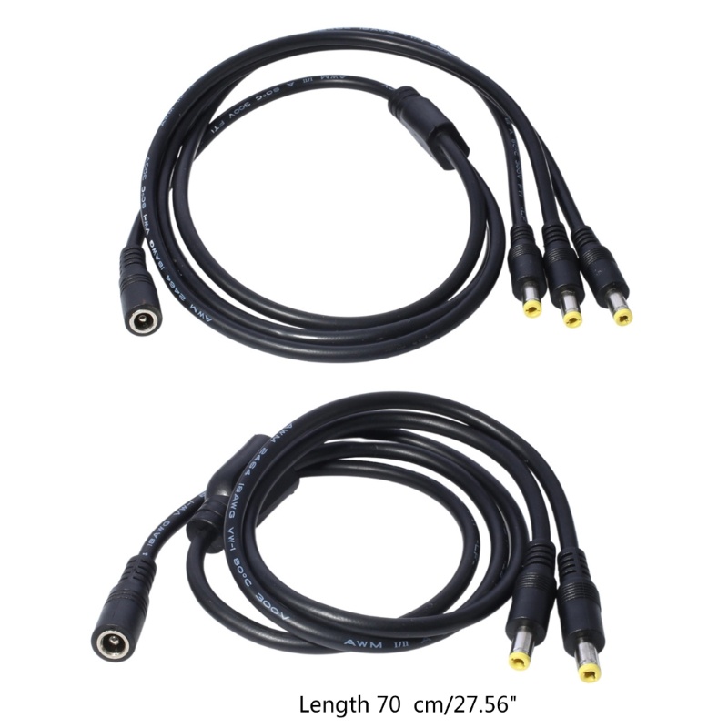 Zzz DC 1kabel Power Splitter Female Ke2Per3 Male 2.5x5.5mm Untuk Keamanan Kamera CCTV