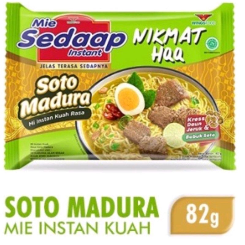 SEDAP SEDAAP Mie Instan Soto Madura 82 gr