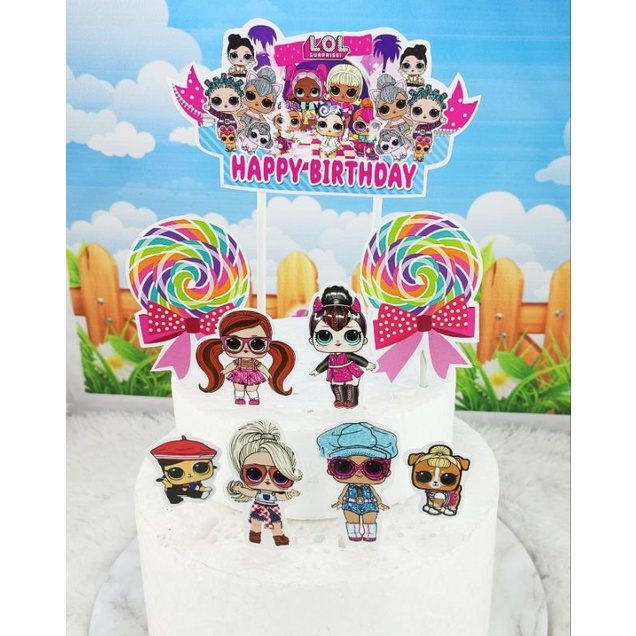 cake Topper LOL/topper kue LOL/hiasan kue XTRA LOL SURPRISE