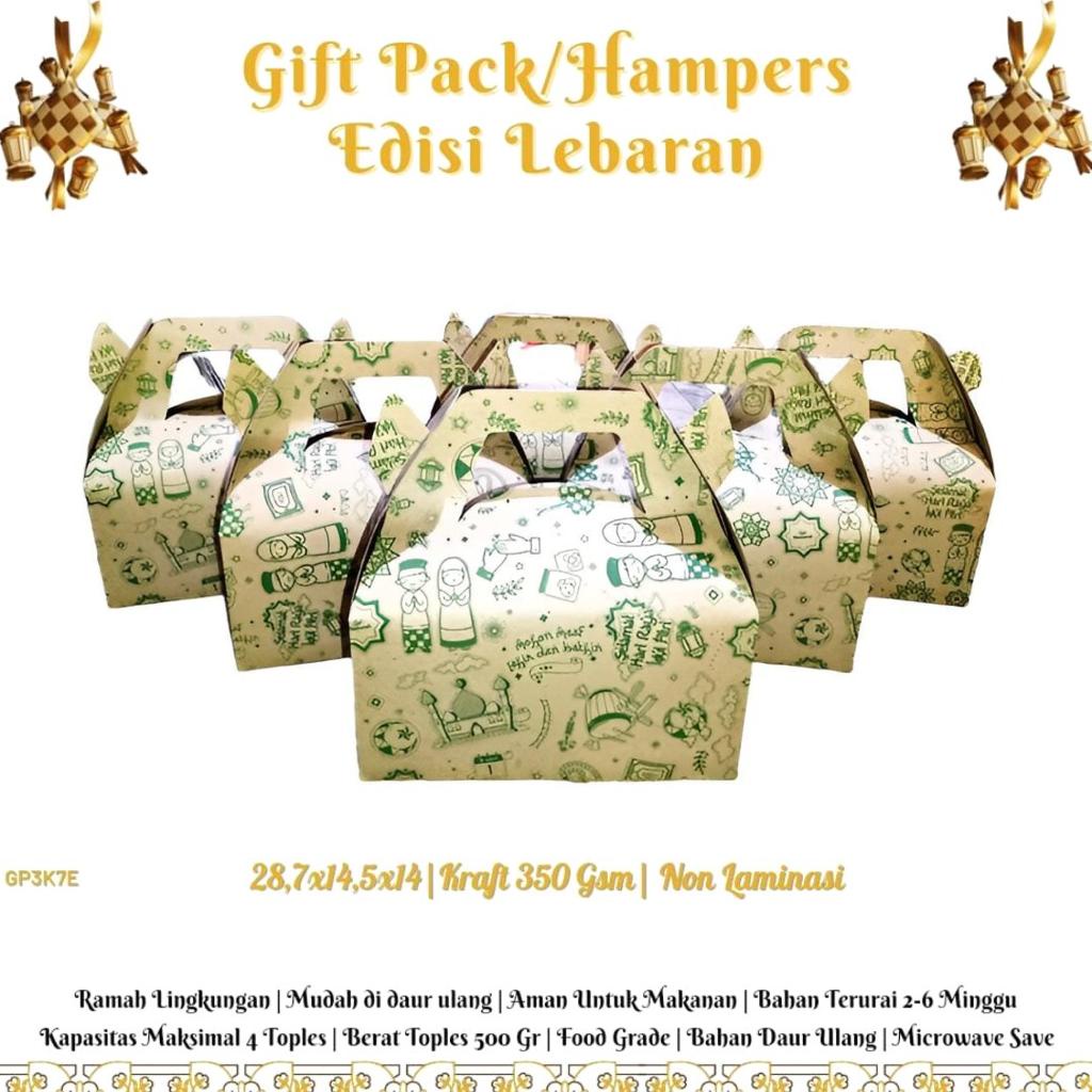 Dus Hampers Gift Pack Handle Kue Kering  (GP3K7-28.7x14.5x14 Cm)