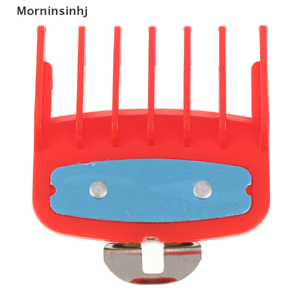 Mornin 1.5 +4.5mm Size Guide Comb Set Sisir Tempel Merah Dengan Holder Metal Clipper id