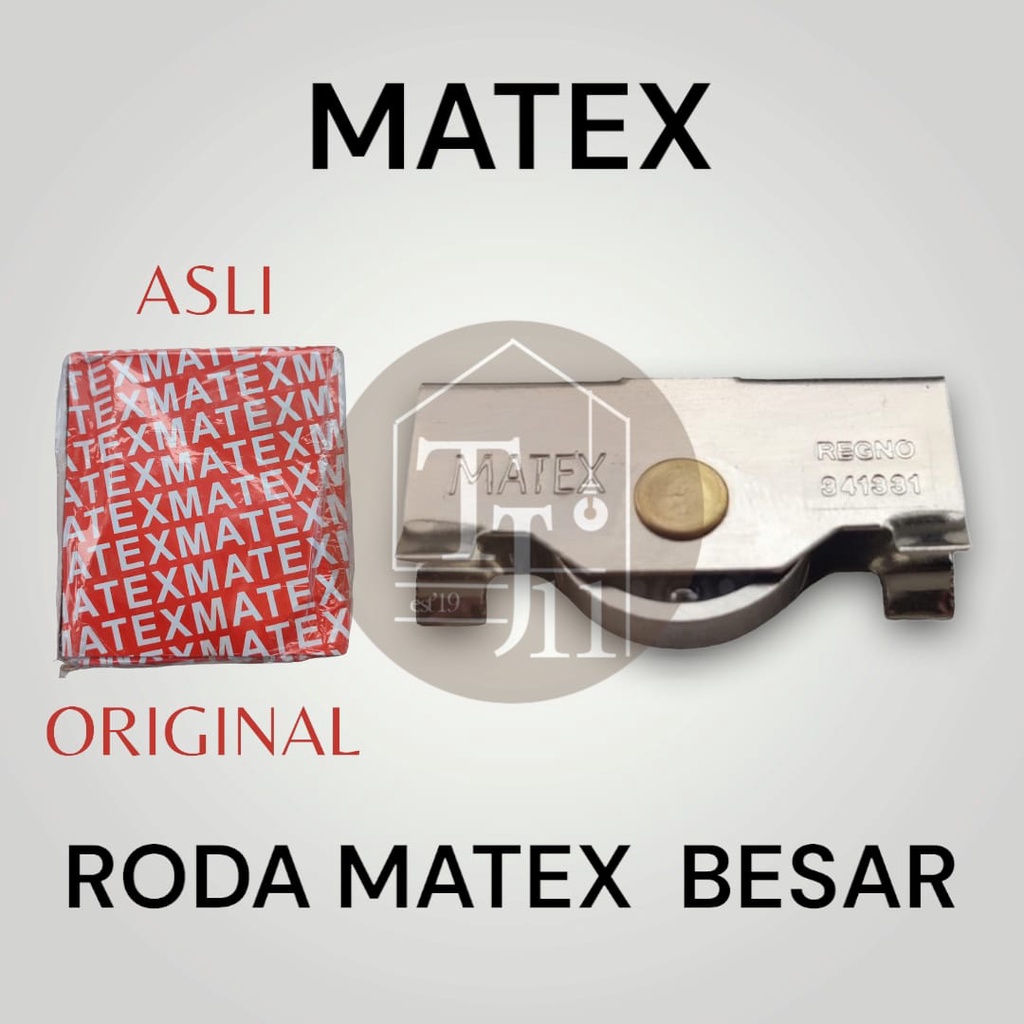 Roda MATEX besar Original / Roda Sliding Etalase merk MATEX ASLI harga 1 KOTAK isi 100 PCS