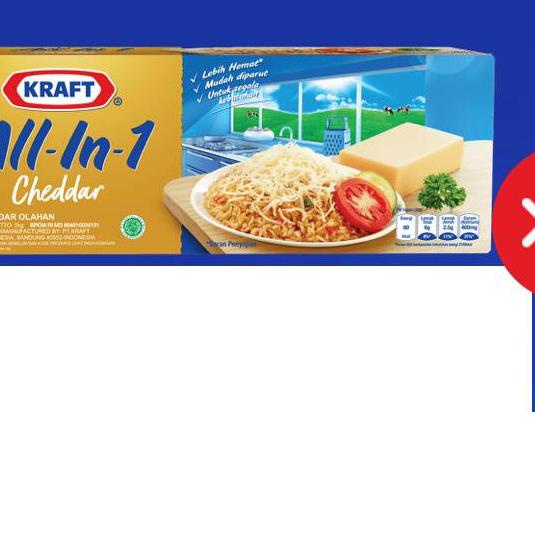 

֍ Keju Kraft Cheddar All-in-1 2kg - Cheese ♡