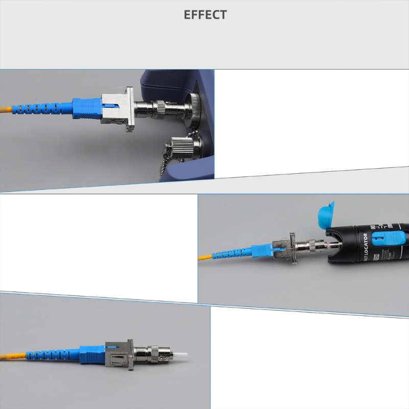 Konektor Adapter zzz ST Male to SC Female Adapter Fiber Optik Converter Adapter Fiber Optik Presisi Tinggi Konver