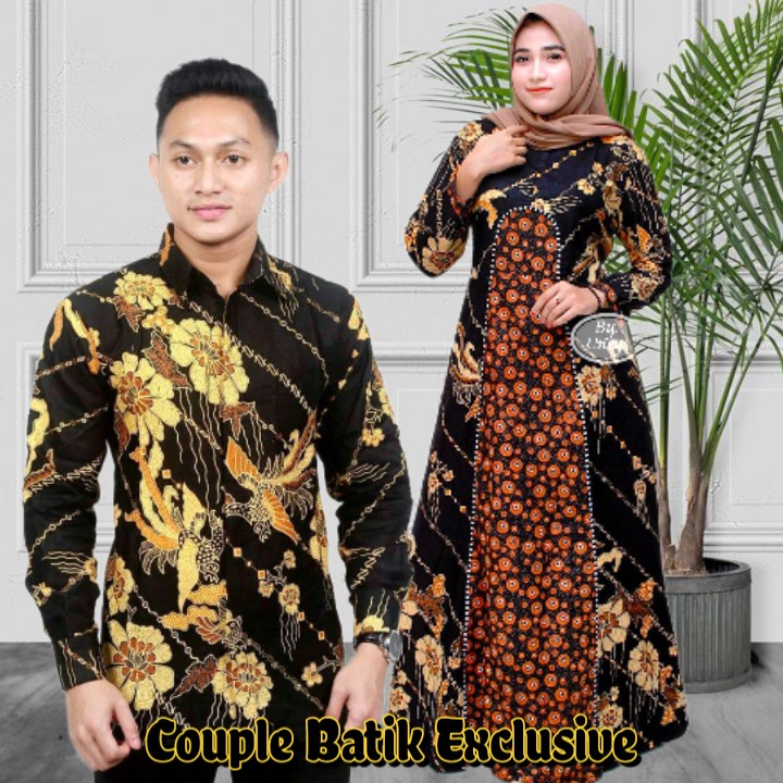 Gamis Batik Katun Manggar Padi Sekar Cantik Kubis Kipas Daun Kupu Jumbo LD 110 LD 120  Couple Model 