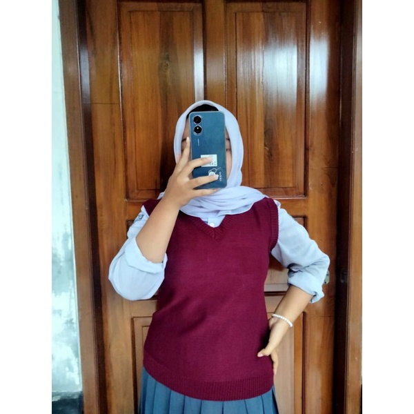 VEST ROMPI RAJUT KNIT 12 GET//ROMPI RAJUT WANITA/PRIA SEARAGAM SEKOLAH POLOS