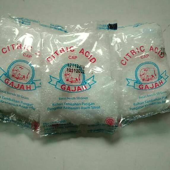 

✿ Citrid acid citrun cap gajah 1 pak/20 bks ➼
