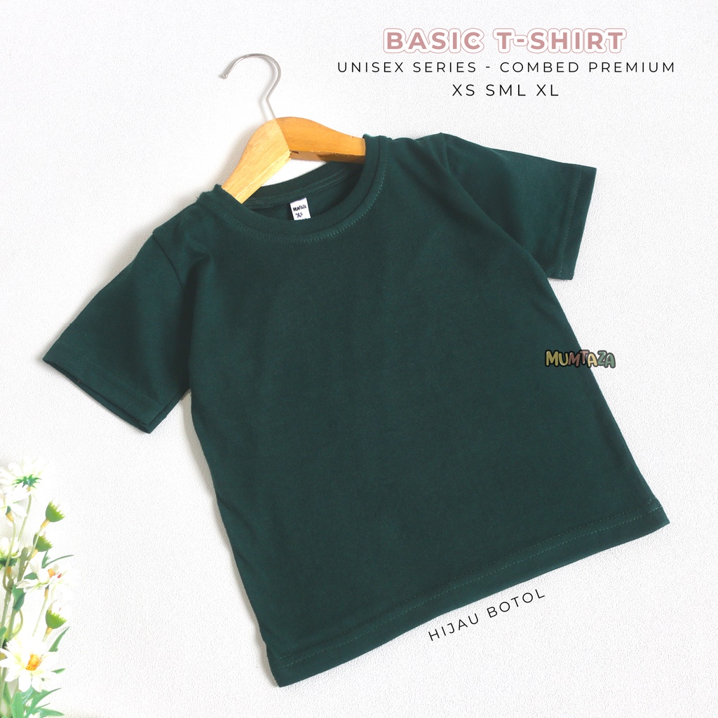 Kaos POLOS Anak Pendek  XS SML XL - Kaos Basic Anak - Kaos Daily
