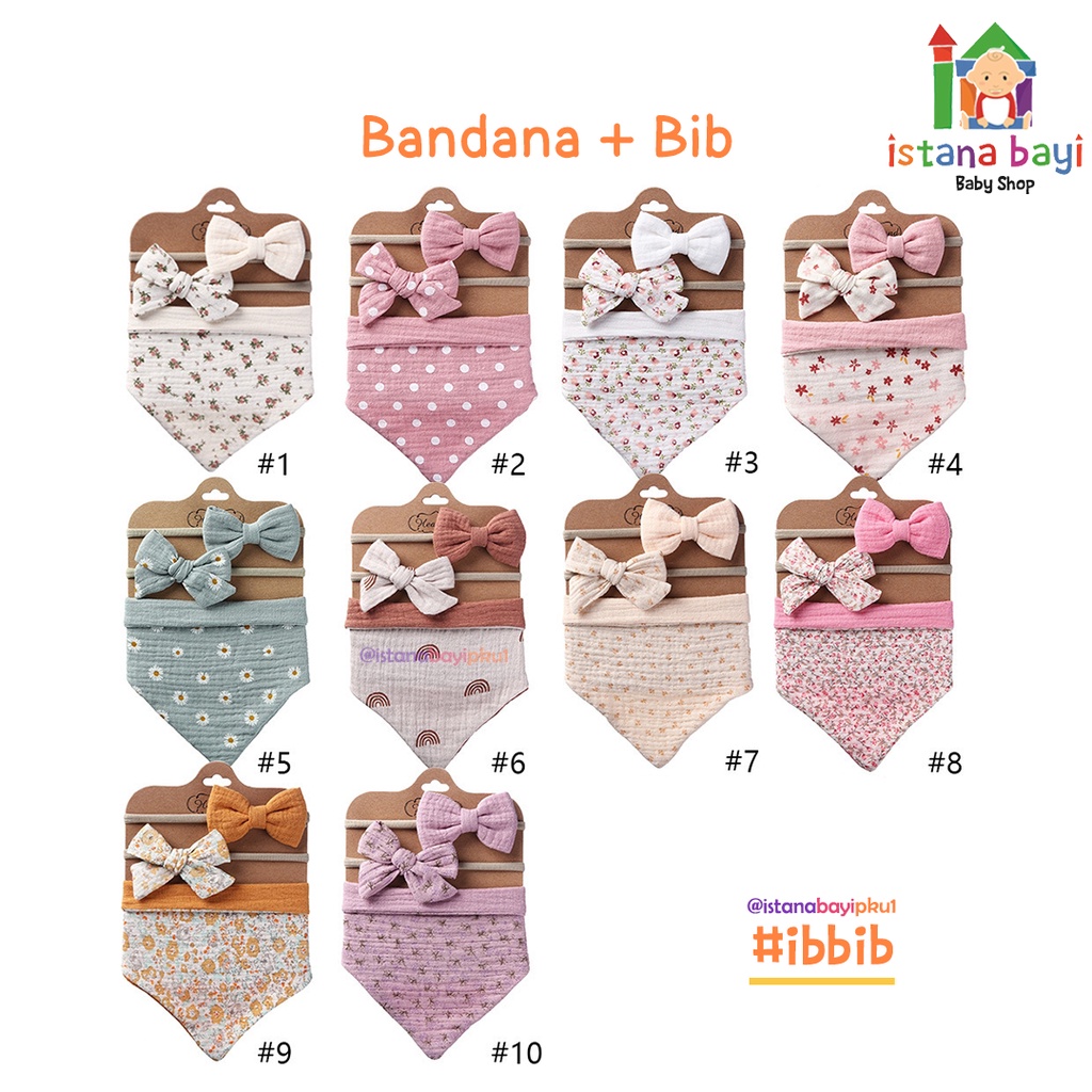 Carterlove Slaber 2in1 + Bandana Anak / Celemek Bayi