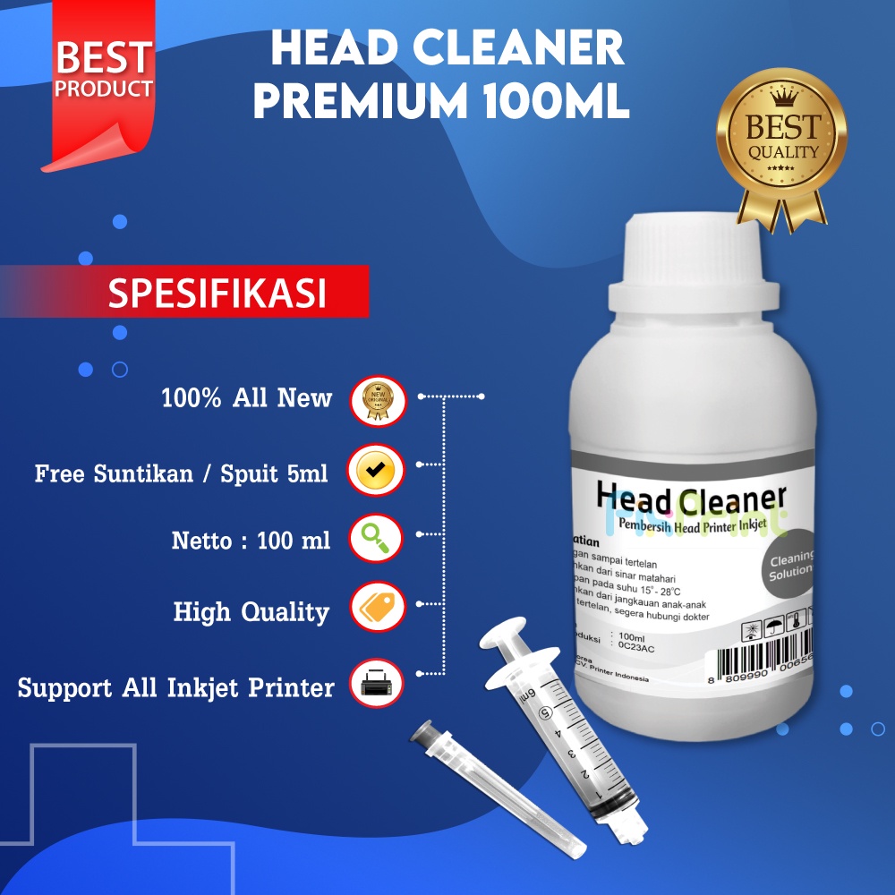 Head Cleaner Cleaning Solution 100ml + Bonus Spuid 5cc By East Dragon No 1 in Quality