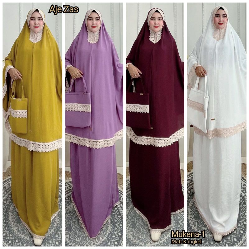 Mukena crinkle / mukena Aje zas / mukena renda TERLARIS