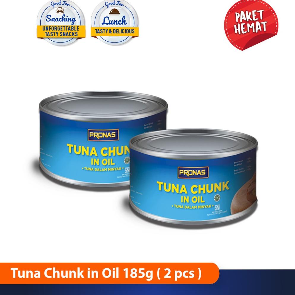 

2.2 Pronas Paket Exclusive Tuna Chunk in Oil 185 g bundling 2 pcs Ongkir 0%