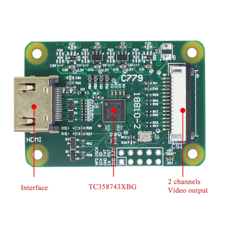 Adaptor zzz Ke CSI-2 1080p25fps Dukungan Untuk Raspberry Pi 4B/3B+/ 3B/Pi Zero/W/2W