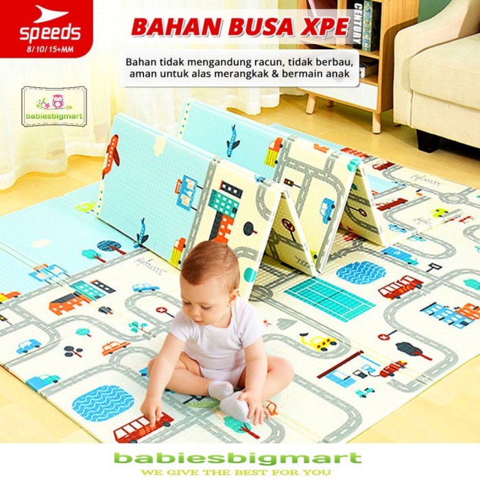 Karpet Lipat Anak Playmat SPEEDS Tebal Playgym Lipat Bayi Halus 8mm