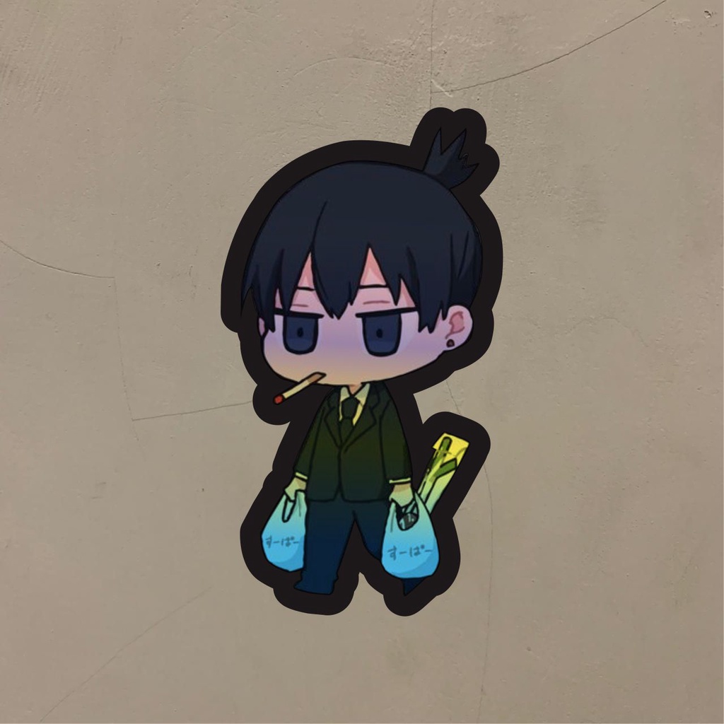 

Stiker Anime Hologram Aki Kun Chainsawman Case Hp dan Laptop 7 Cm