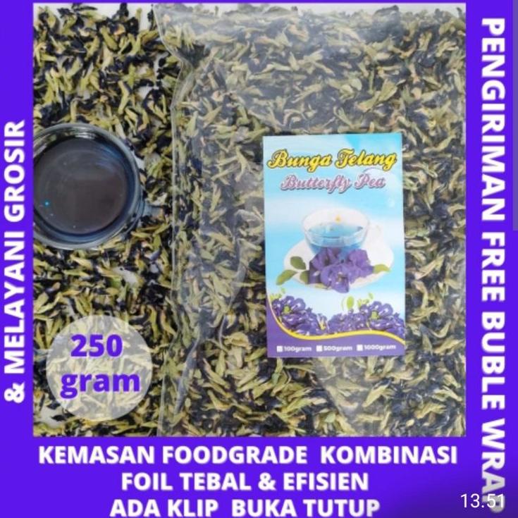 

❆ Bunga Telang Organik 250 gram 500gram 1000gram ☇