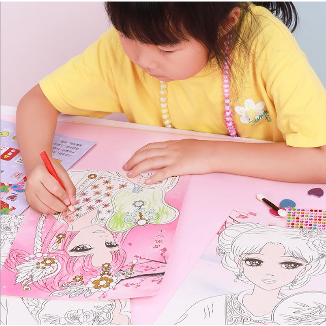 

DISKON/ DIY Make Up Coloring Book Kawai Princes Set Lengkap 1020-514