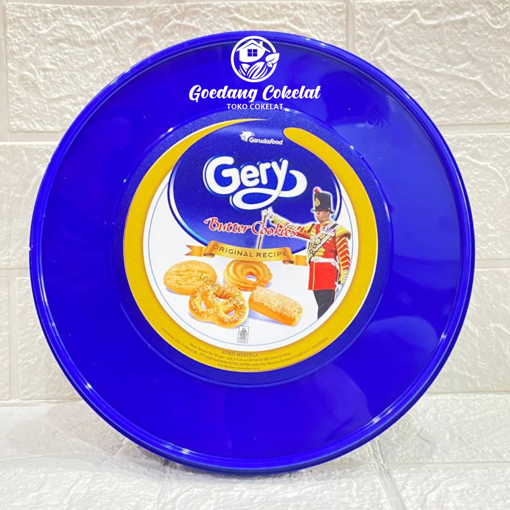 Jual Gery Butter Cookies Original Recipe Kemasan Kaleng Toples 225gr