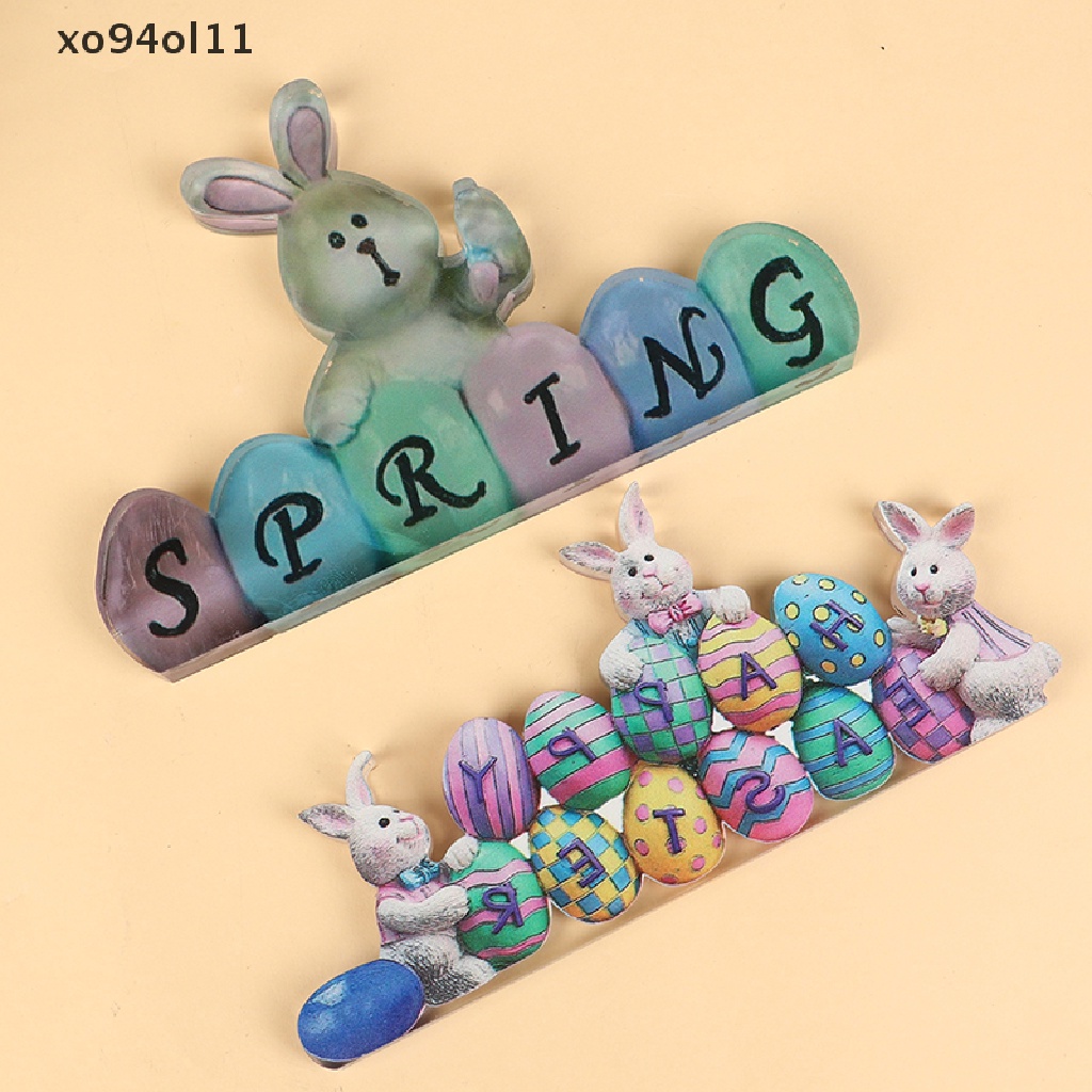 Xo 1Pc Easter Spring Bunny Tabletop Ornamen Resin Miniatur Patung Kelinci Lucu OL