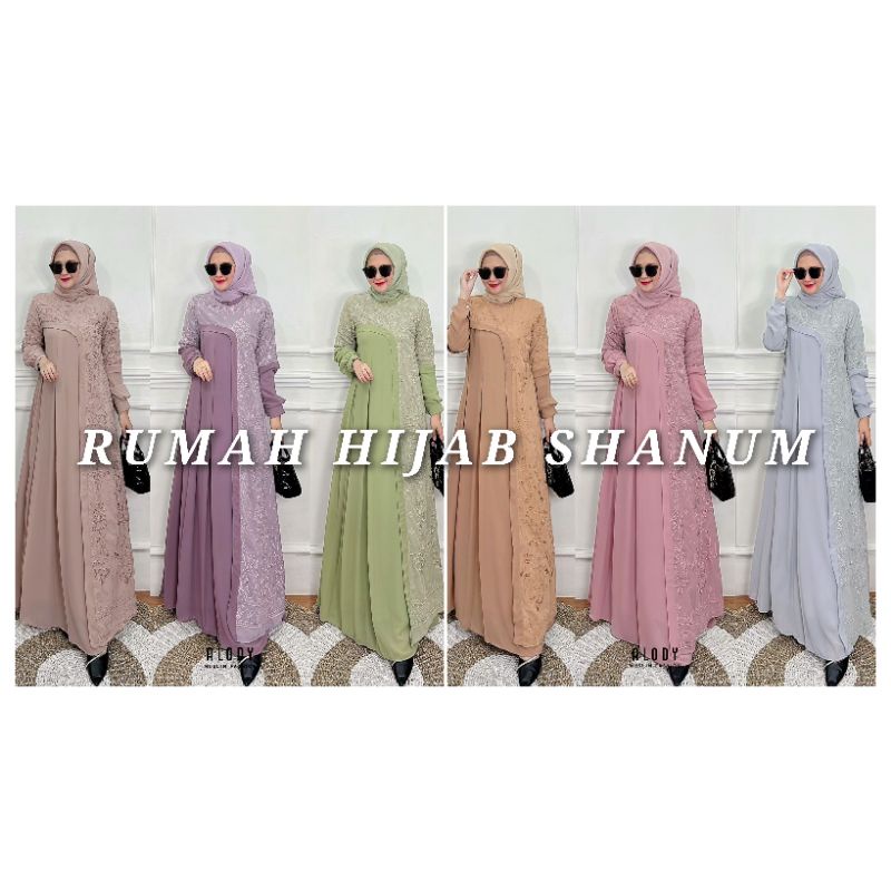 RHIANA DRESS BY ALODY GAMIS TERBARU ALODY DRESS TERBARU ALODY BAJU LEBARAN BISA COD