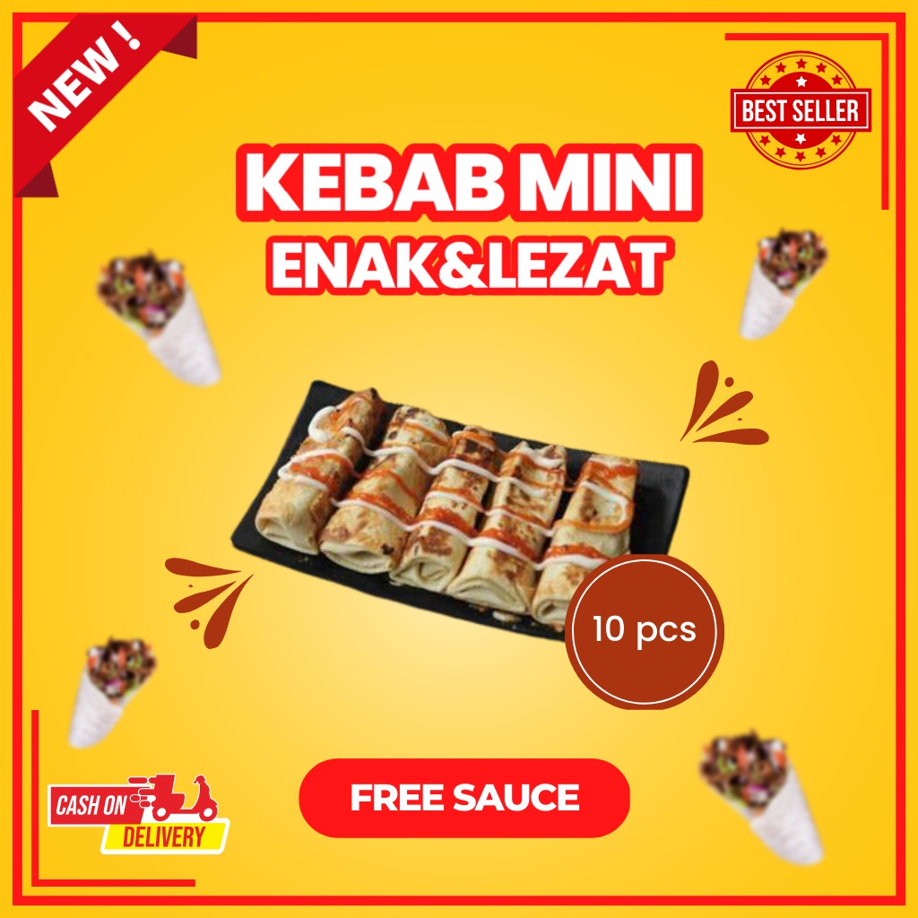 

Kebab Mini Frozen Food Isi 10 pcs Original Premium Best Quality Murah Terlaris