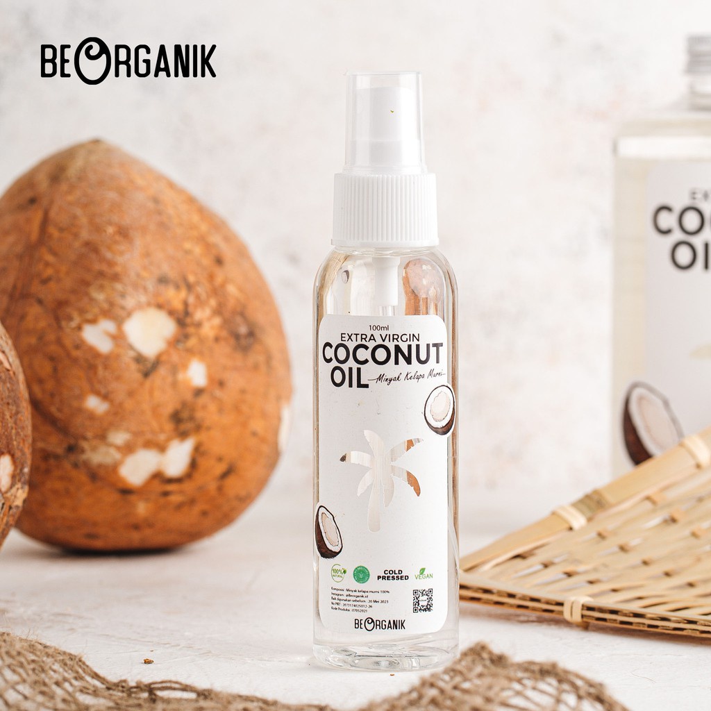 Extra Virgin Coconut Oil BEORGANIK 250ml 500ml dan Spray - VCO VICO Minyk Kelapa Murni Be Organik