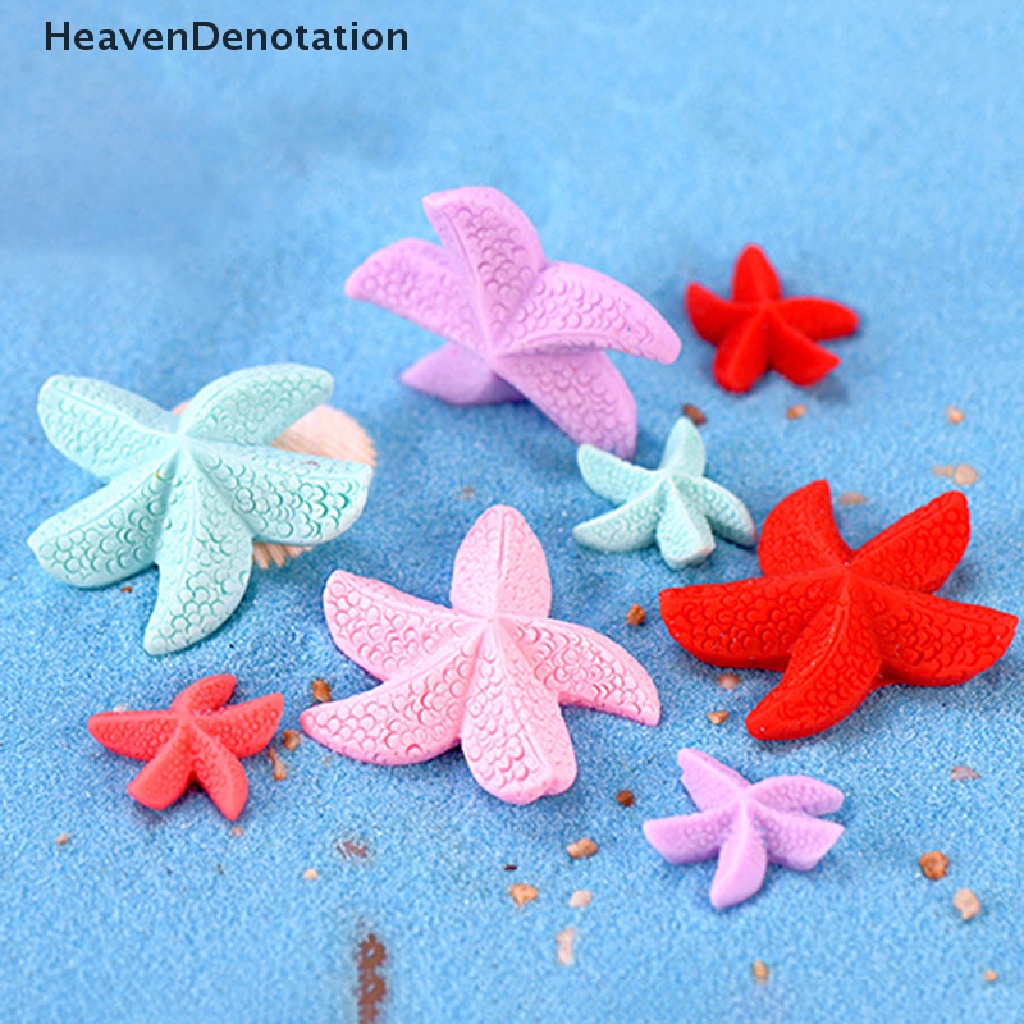 [HeavenDenotation] Mini Warna-Warni Bintang Laut Berujung Lima Bintang Laut Resin Ikan Bintang Laut Lansekap Ornamen Aksesoris Dekorasi Aquarium Multi Gaya HDV