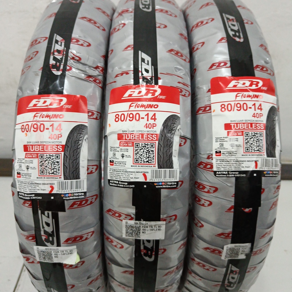BAN TUBELESS DEPAN 80/90 FDR FLEMINO beat, vario, mio + pentil tubeless