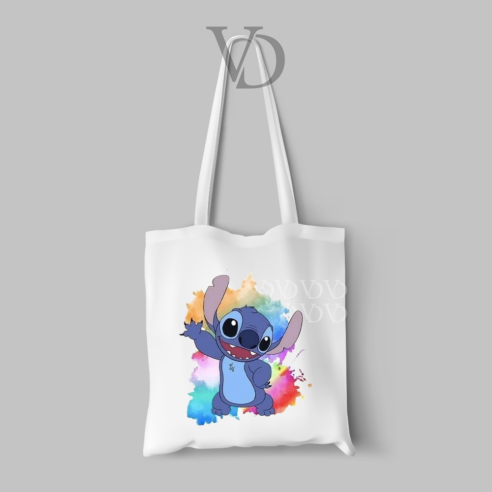 tas kanvas custom / totebag stitch cute / tote bag custom disney / tas princess / frozen bag