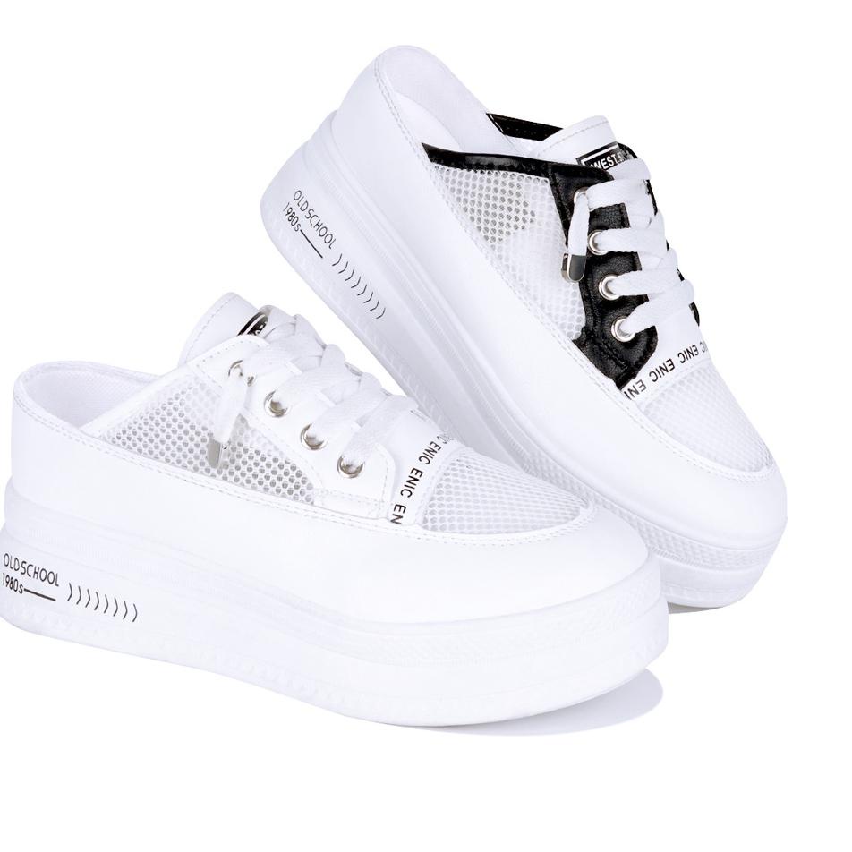 Harga Bersahabat.. DNY Sepatu Sandal Wanita Putih Import Sepatu Sendal Cewek Korea Murah 0046
