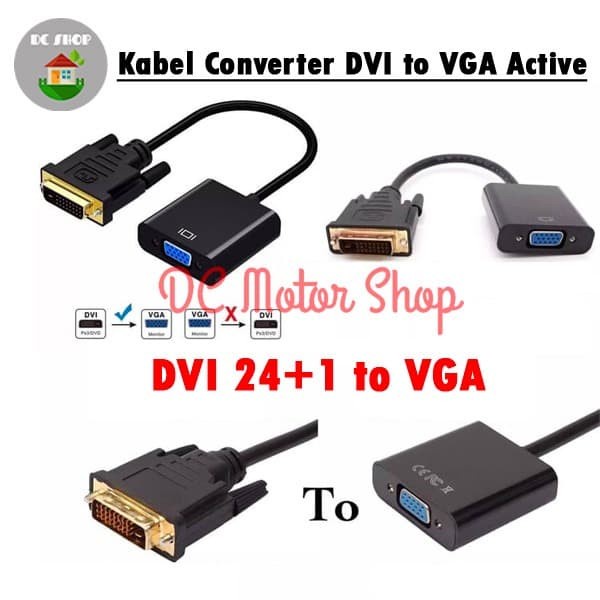 Terlaris Kabel Dvi-D 24+1 To Vga Hdtv Converter Monitor Cable Dvi To Vga Active