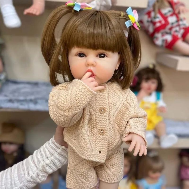 Boneka Reborn Cewek Jari Masuk 60cm lucu premium