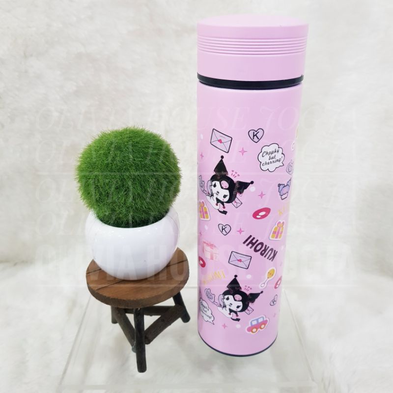 Termos Kuromi 480ML Botol Minum Kuromi Pink Tumblr Kuromi