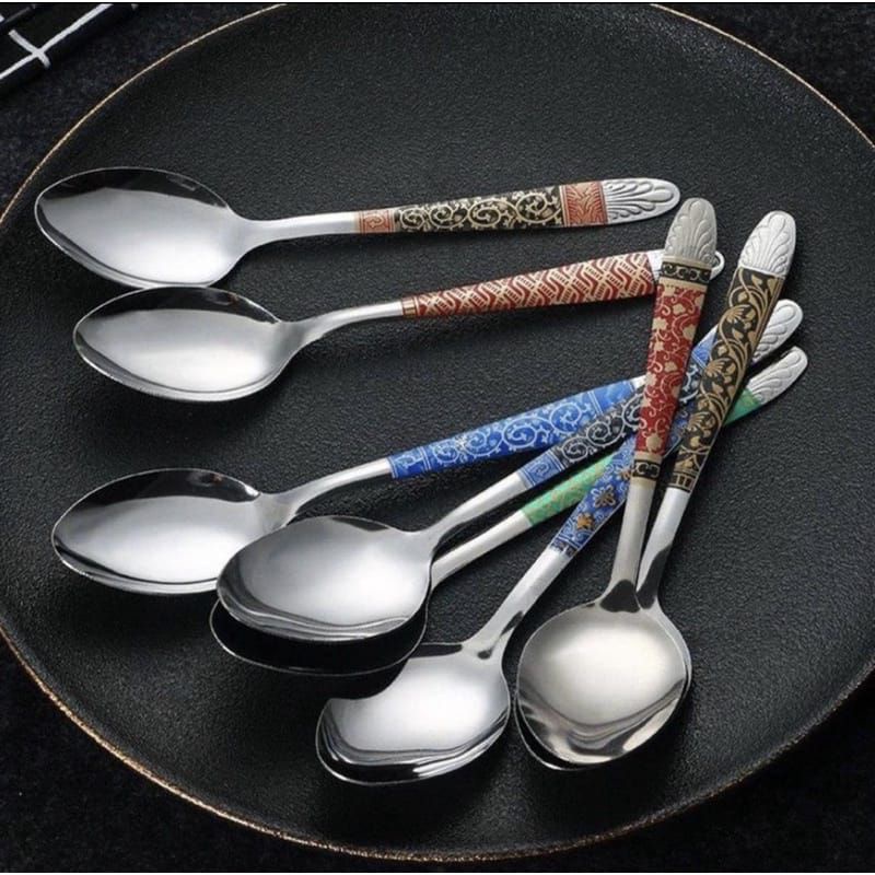 Sendok Makan motif Stainless Steel 1 pcs