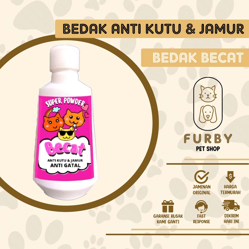 Becat Bedak Kucing Anti Kutu Jamur Dan Gatal