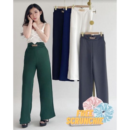 1079 CELANA KULOT | CHAIN CULLOTE | HIGHWAIST PANTS | CELANA KULOT WANITA SCUBA PREMIUM | CELANA PANJANG