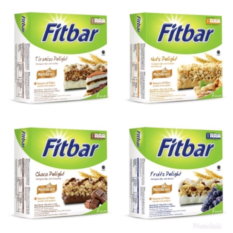 

Fitbar Multigrain 5x22gr Tiramisu Cheese Delight Choco Delight Fruit