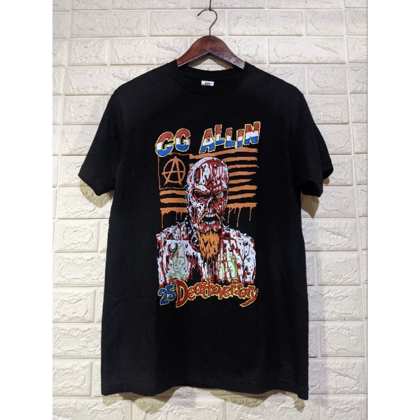 KAOS MUSIK GG ALLIN BUILT UP TAG MERCH CONS